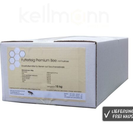 Ein Karton 15 Kilogramm Bienenfutter Futterteig Premium Bee für den Versand im Großhandel
