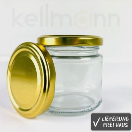 Ein Twist Off Glas, der Größe 250 Gramm für den Versand im Großhandel